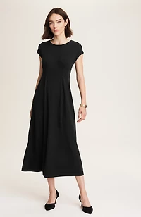 wearever pleated-waist dress