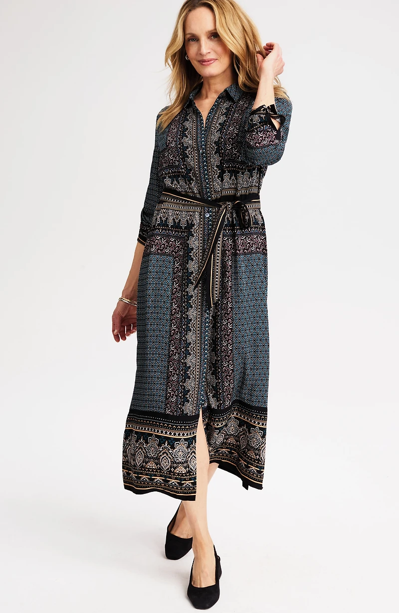 wearever foulard-print shirtdress