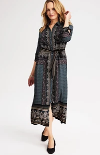 wearever foulard-print shirtdress