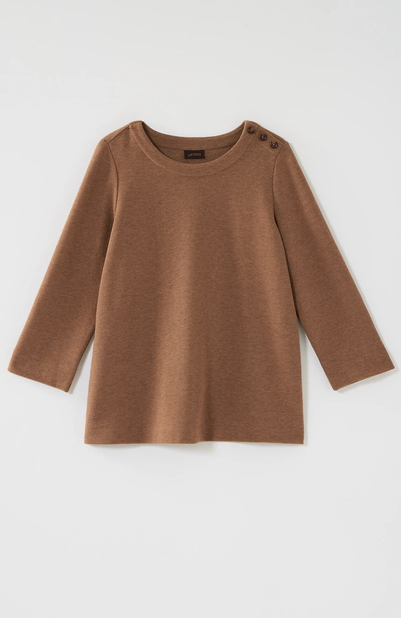 wearever buttoned-shoulder ottoman top