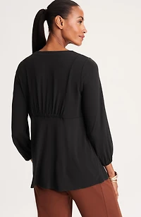 wearever button-front knit blouse