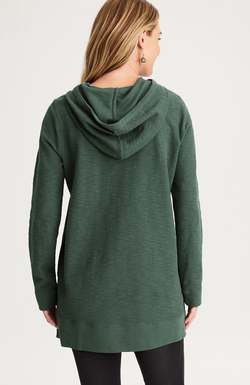 pure jill textured hoodie