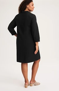pure jill dobby-textured shirtdress