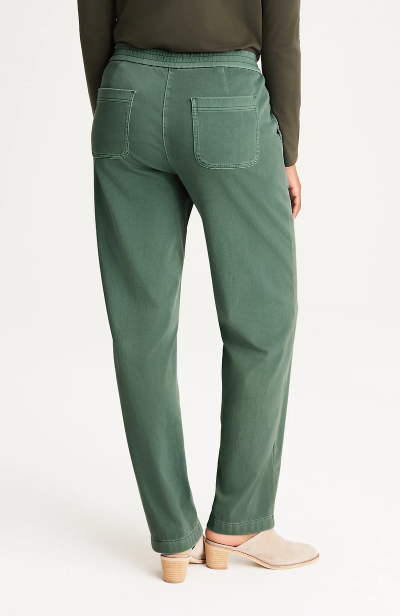 pure jill garment-dyed patch-pocket pants