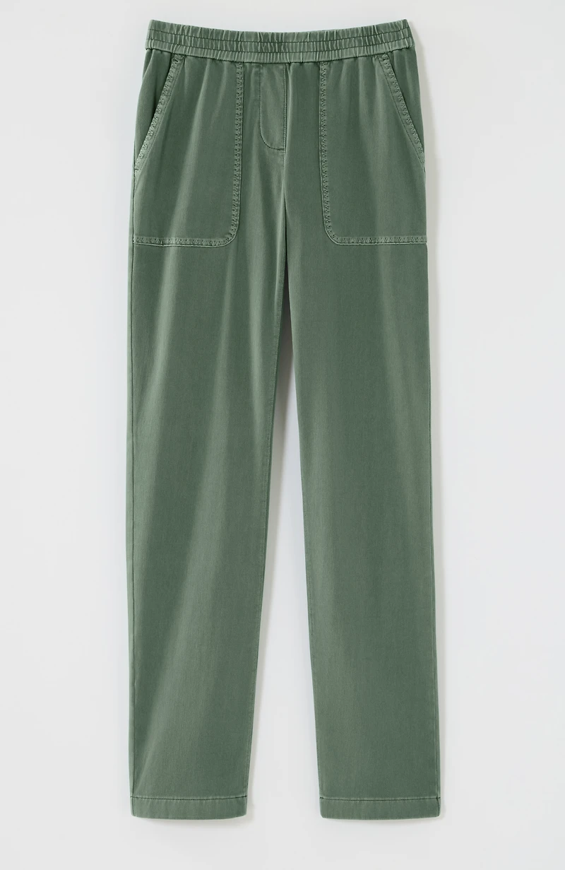 pure jill garment-dyed patch-pocket pants