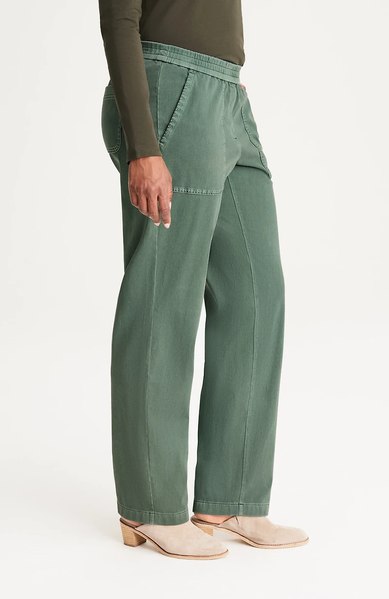 pure jill garment-dyed patch-pocket pants