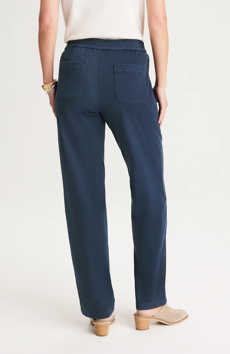 pure jill garment-dyed patch-pocket pants