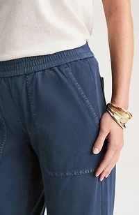 pure jill garment-dyed patch-pocket pants