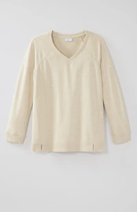 fit french terry seamed pullover