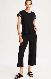 fit french terry embroidered top