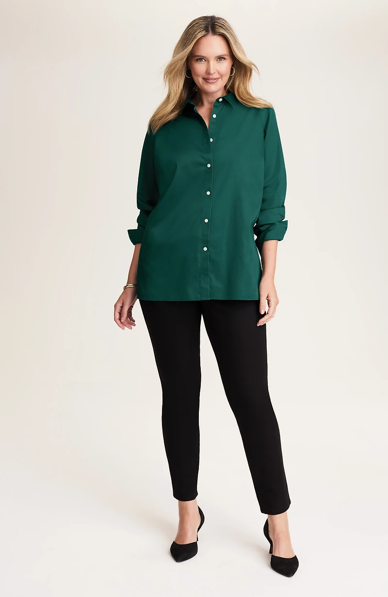 non-iron back-pleat tunic