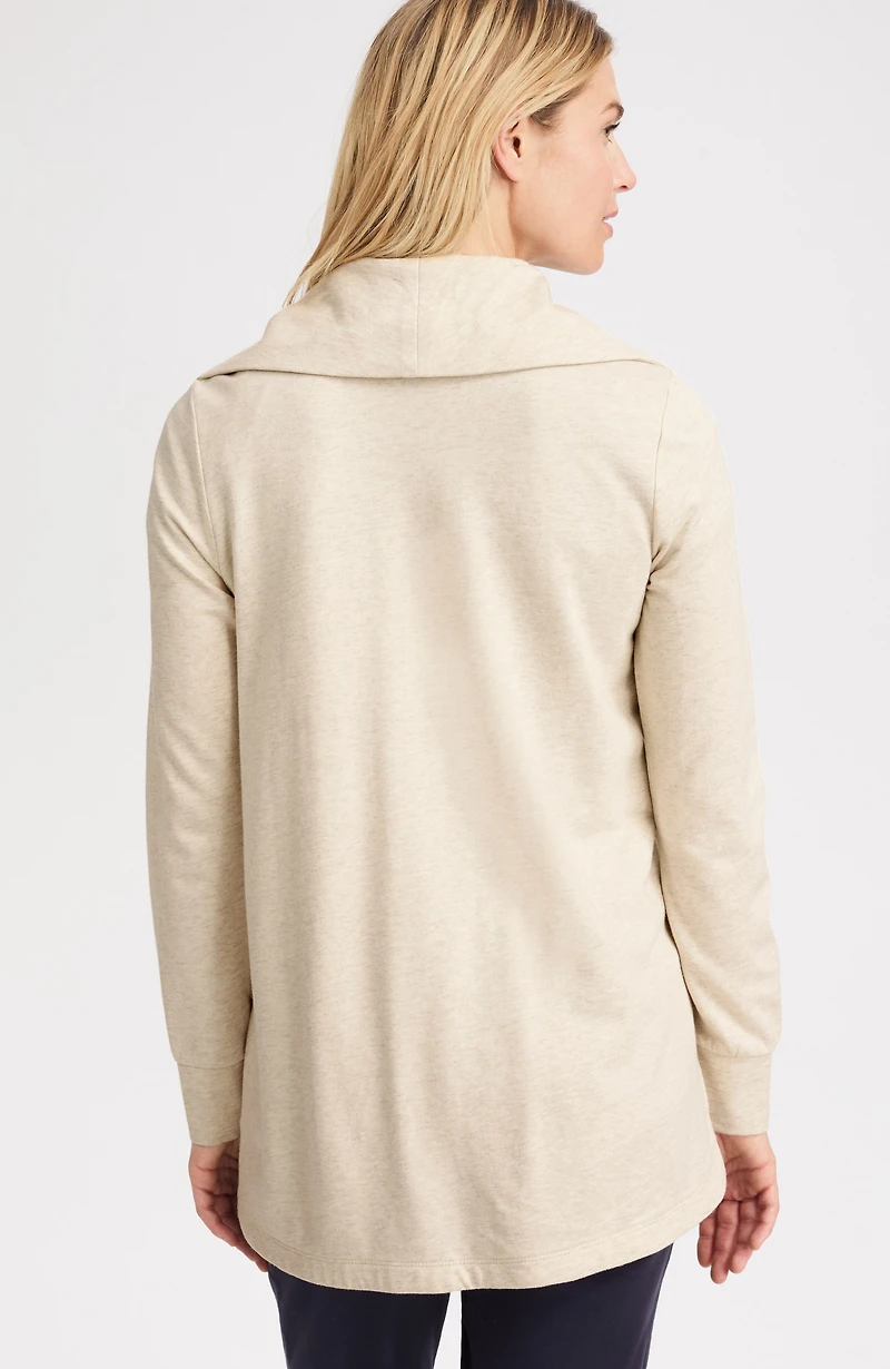 fit french terry zip-up jacket