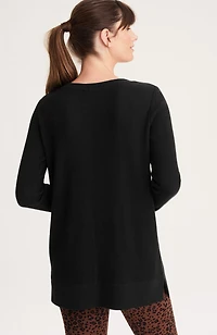 fit waffle-textured tunic