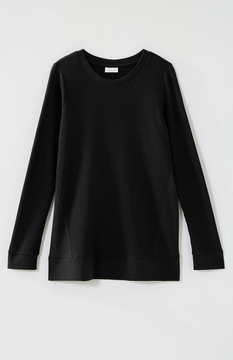 fit waffle-textured tunic