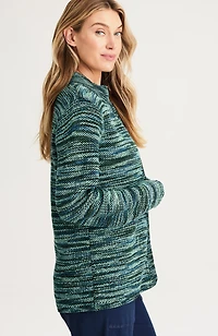 pure jill space-dyed textured cardi