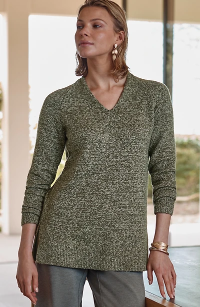 pure jill slub marled sweater