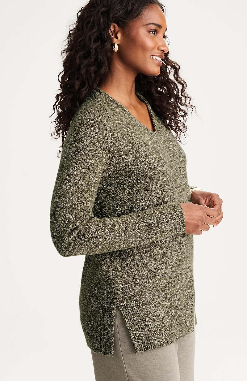 pure jill slub marled sweater