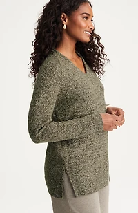 pure jill slub marled sweater