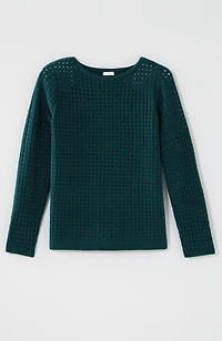 textured-stitch pullover sweater