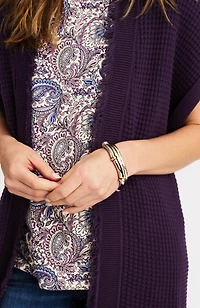 textured fringed-edge gilet