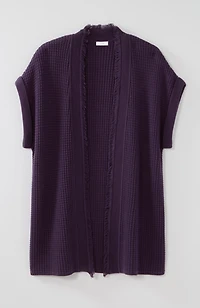 textured fringed-edge gilet