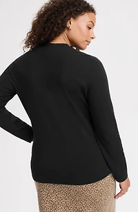layered v-neck pullover sweater