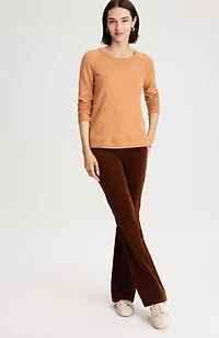 mixed-trim crew-neck sweater