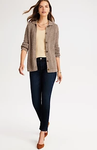 marled open-texture cardi
