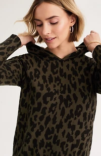 leopard-printed hoodie