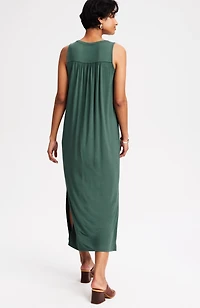 pintucked sleeveless dress