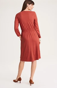 smocked-waist a-line dress