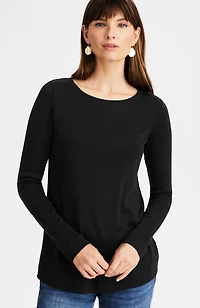 pima long-sleeve crew-neck tee