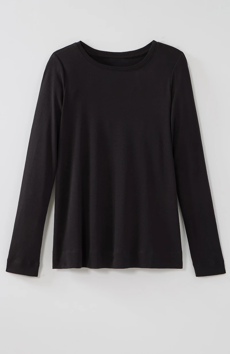 pima long-sleeve crew-neck tee