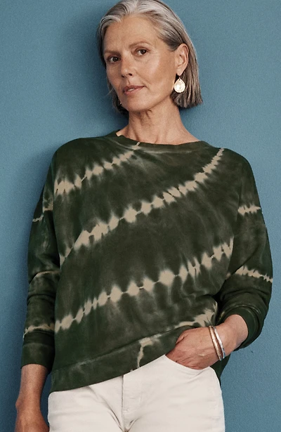 tie-dyed french terry sweatshirt