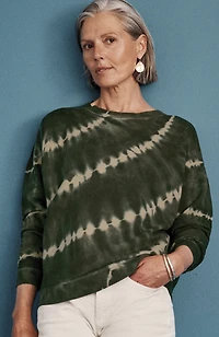 tie-dyed french terry sweatshirt
