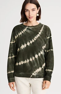 tie-dyed french terry sweatshirt