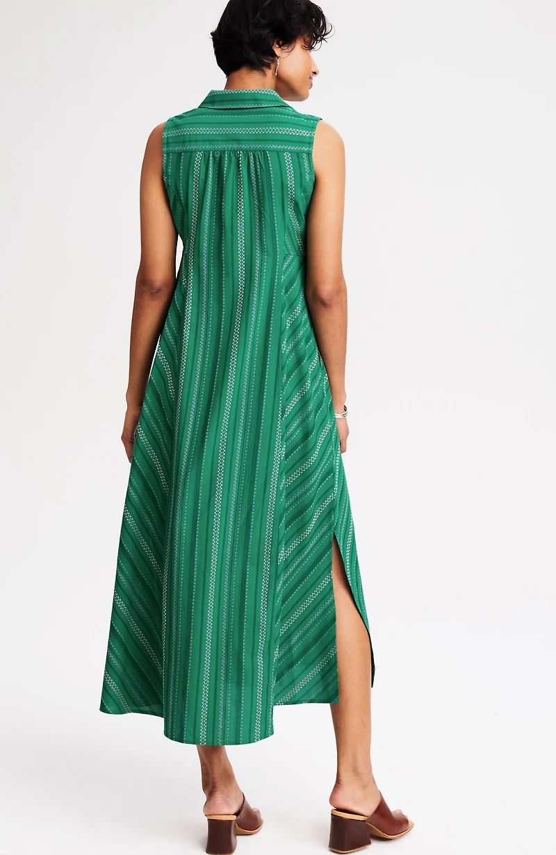 sleeveless dobby dress
