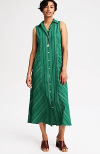 sleeveless dobby dress