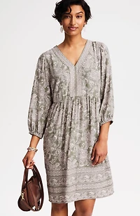 border-printed paisley dress