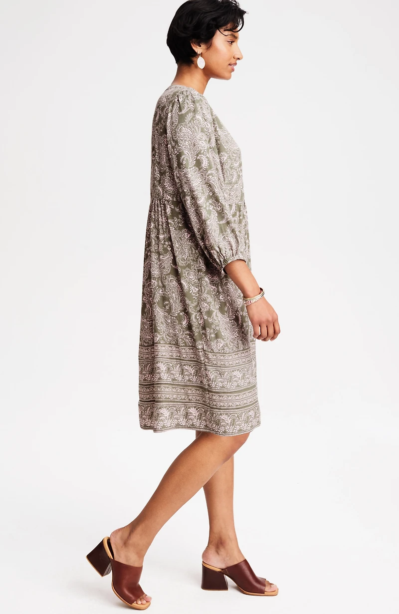 border-printed paisley dress