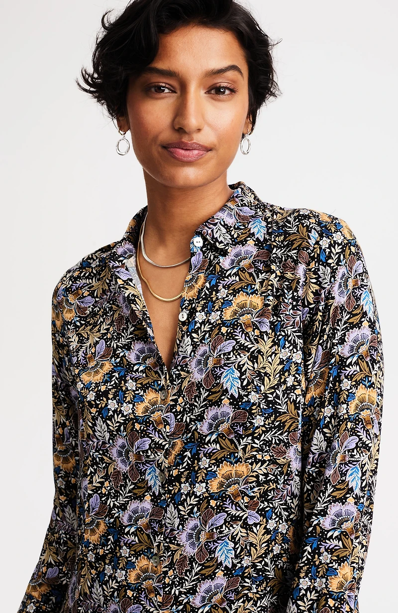 satin shirt-collar dress