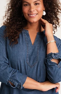denim popover dress