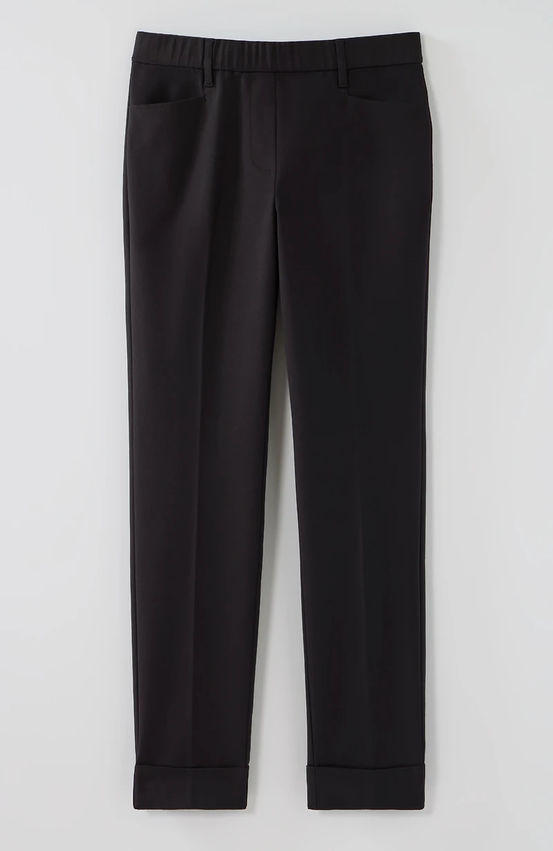 curvy-fit versatile cotton-stretch cuffed pants