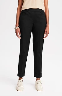 curvy-fit versatile cotton-stretch cuffed pants
