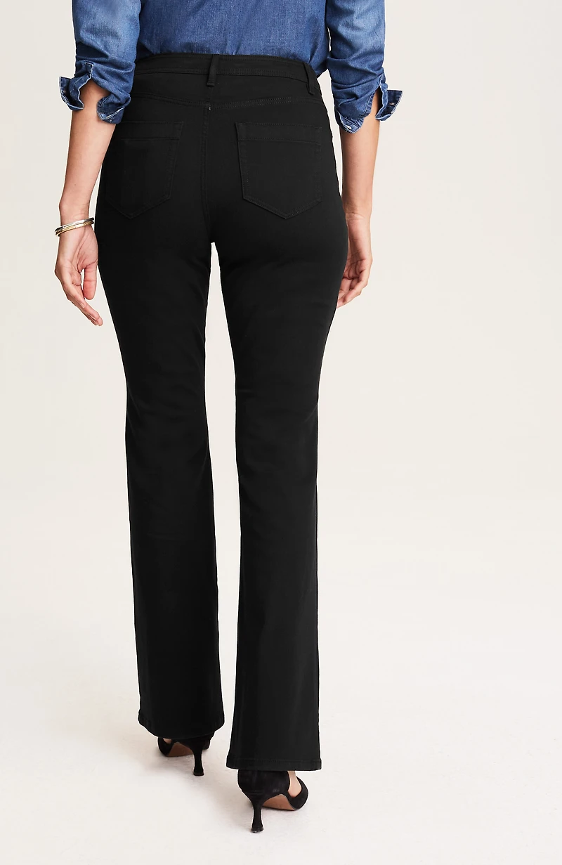 curvy-fit curved-pocket flare jeans