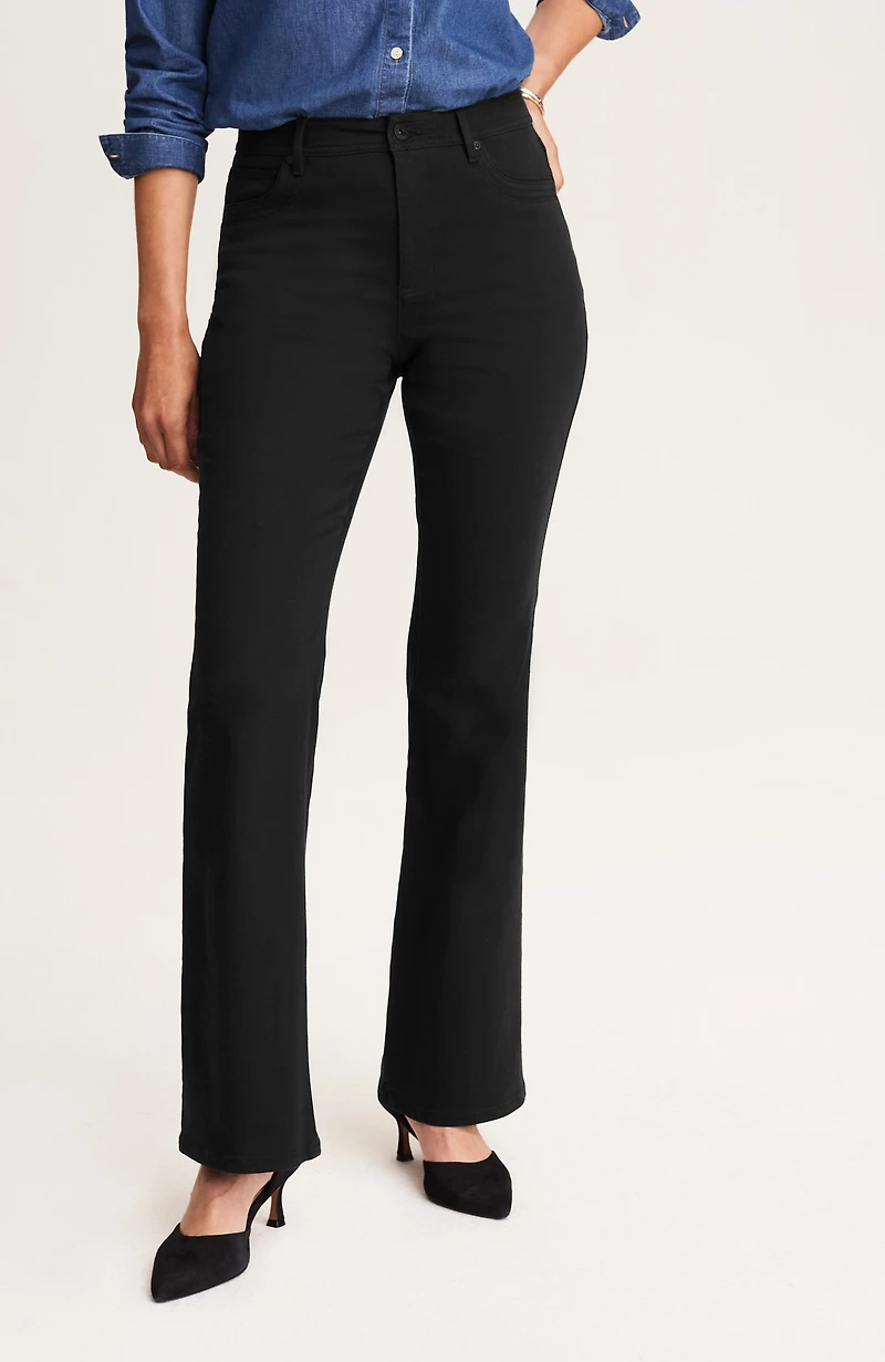 curvy-fit curved-pocket flare jeans