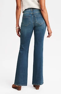 curvy-fit curved-pocket flare jeans