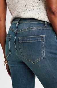 curvy-fit curved-pocket flare jeans