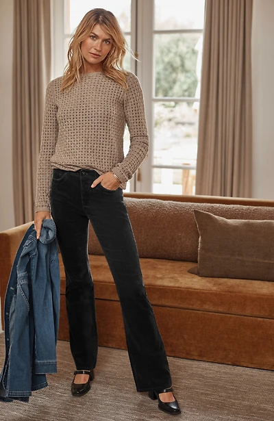 high-rise corduroy flared jeans