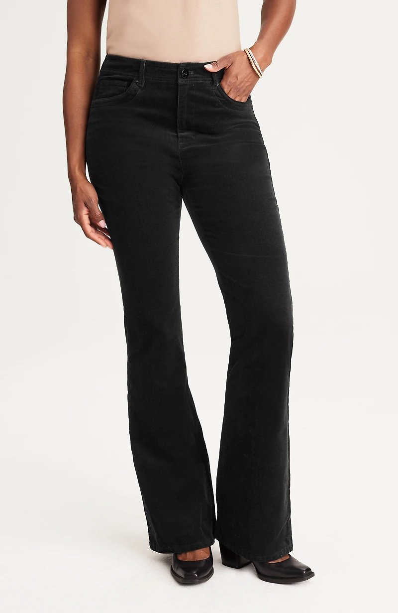 high-rise corduroy flared jeans
